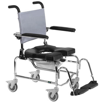 AP Attendant Propelled Rehab Shower Commode Chair