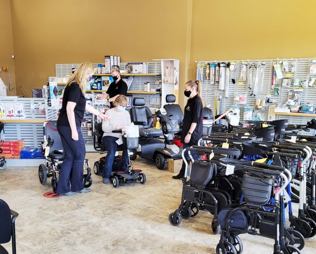 Showroom of mobility devices