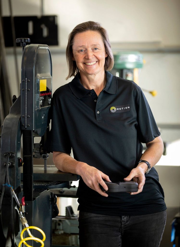 Woman Motion employee in warehouse