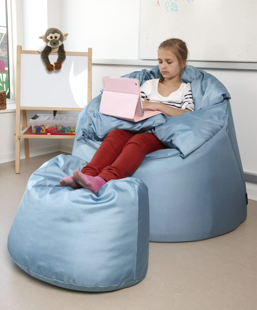 Standard SenSit in blue with child in it.