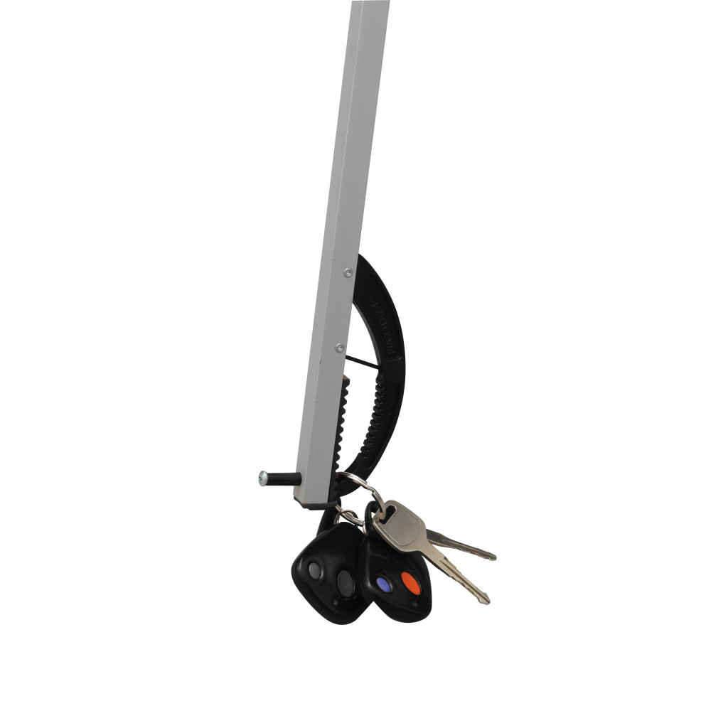 Hand-held Reacher from Drive Medical holding a set of keys. 