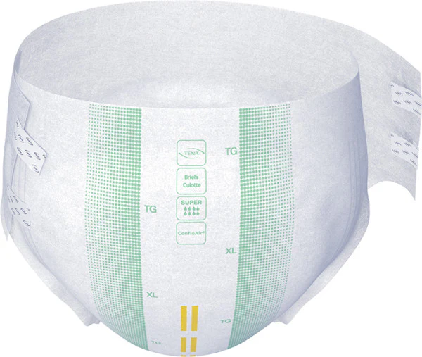 TENA ProSkin™ Super Briefs in white. 
