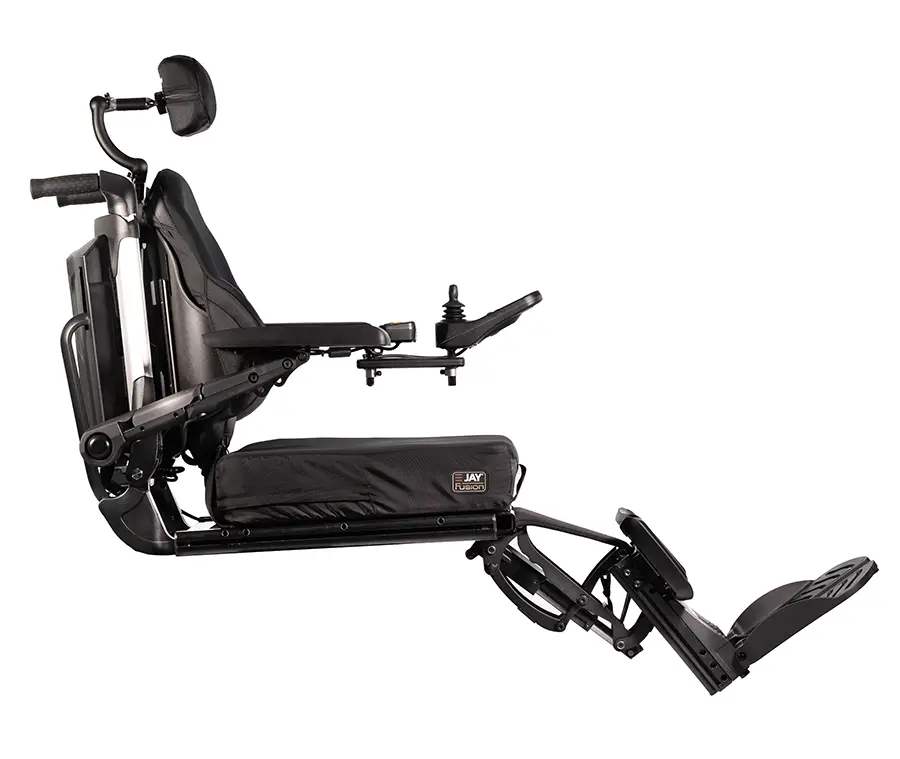QUICKIE Q500 M power wheelchair side view.