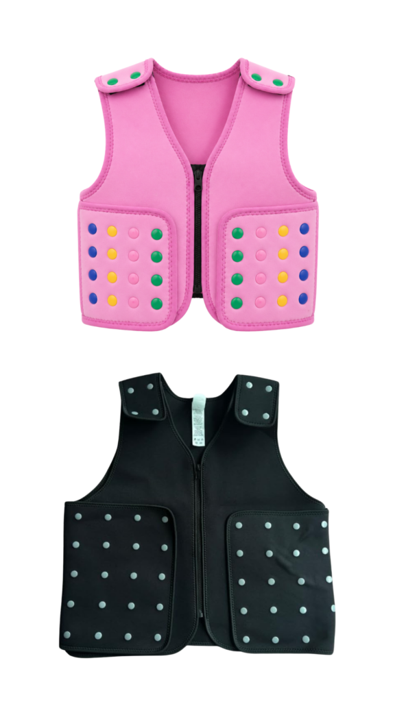 A pink ProPower Compression Vest and a black ProPower Compression vest from Power WearHouse.
